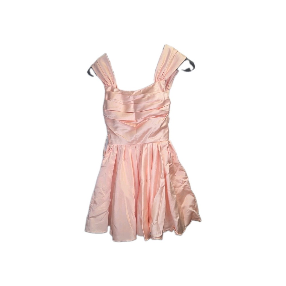 Peach Cocktail Dress, Witness Of Love, Size 0, Tie Back, Lined, New With Tags